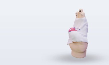 Dostluk günü parmağı Nepal bayrağı sağa bakıyor.