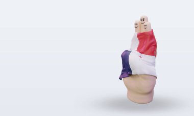 Arkadaşlık günü parmağı Panama bayrağı sağa bakıyor