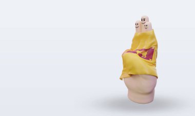 3d dostluk günü parmak Sri Lanka bayrağı sağa bakıyor