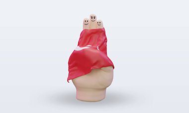 3d dostluk günü parmağı Türkiye bayrağını ön plana çıkarıyor