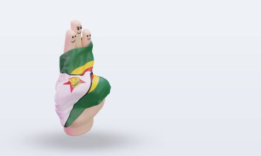 Dostluk günü parmağı Zimbabwe bayrağı sola bakıyor.