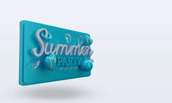 Summer Party Day Love Kazakhstan Flag Rendering Left View — Foto de Stock