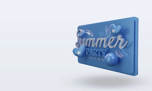 Summer Party Day Love Somalia Flag Rendering Right View — 스톡 사진