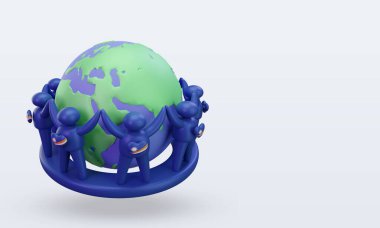 3d Dünya nüfus günü Marshall Adaları bayrağı sol görüşü yansıtıyor