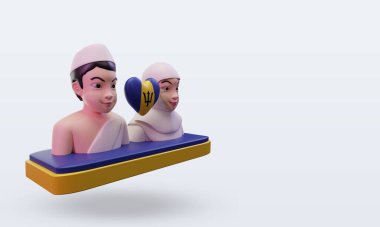 3d hac, sol görüşlü Barbados bayrağını seviyor