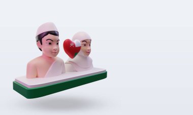 3d hac, Umman bayrağını sol görüşe çevirerek sev