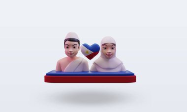 3d hacı Filipinler bayrağını sever