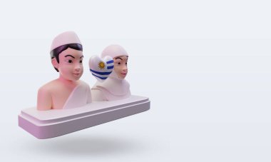 3d hac sol görüşlü Uruguay bayrağını seviyor