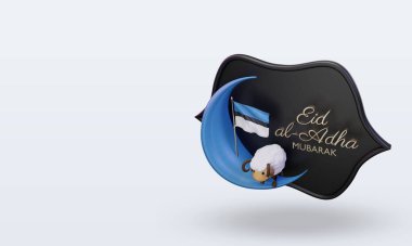 3d bayram al adha Estonya bayrağı sağ görünüm