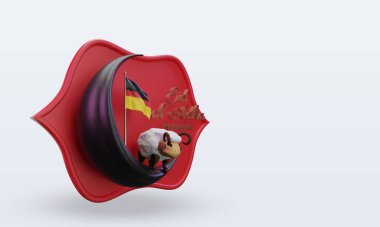 3d bayram al adha Almanya bayrağı sol görüşü yansıtıyor