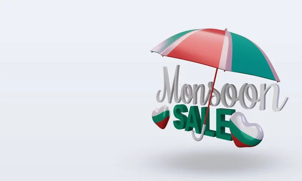 Monsun Verkauf Bulgarien Flagge Rendering Rechte Ansicht — Stockfoto