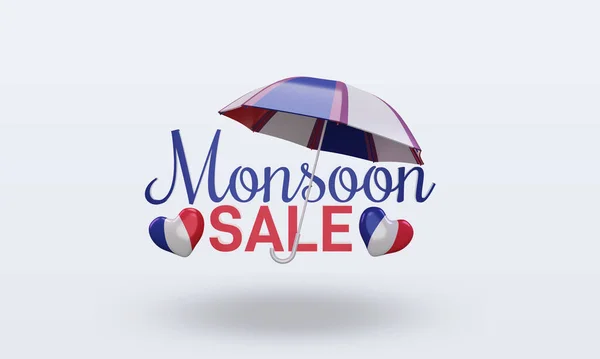 3D muson satışı Fransa bayrağı ön görünüm