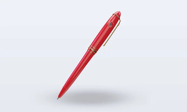 Ballpoint Albania Flag Rendering Front View — Stock Photo, Image