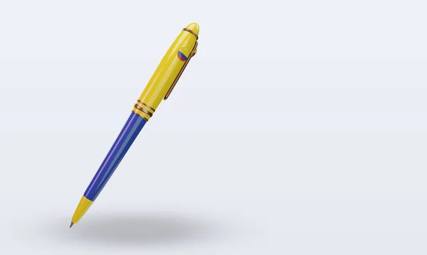 Ballpoint Colombia Flag Rendering Left View — 스톡 사진