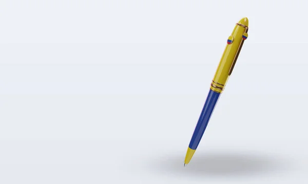 Ballpoint Colombia Flag Rendering Right View — Stock Photo, Image