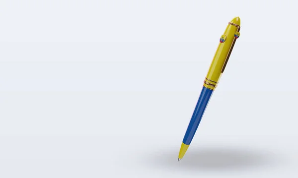 Kugelschreiber Ecuador Flagge Rendering Rechte Ansicht — Stockfoto