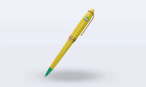 Ballpoint Gabon Flag Rendering Front View — стокове фото