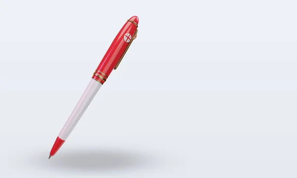 Kugelschreiber Georgien Flagge Rendering Linke Ansicht — Stockfoto