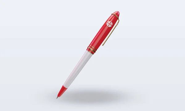 Ballpoint Georgia Flag Rendering Front View — Stock Photo, Image