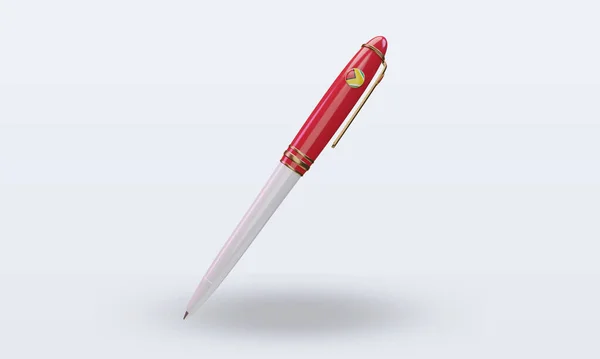 Ballpoint Guyana Flag Rendering Front View — Stock Photo, Image