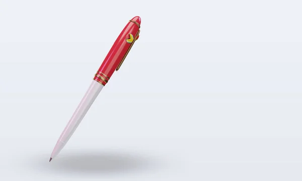 Kugelschreiber Guyana Flagge Rendering Linke Ansicht — Stockfoto
