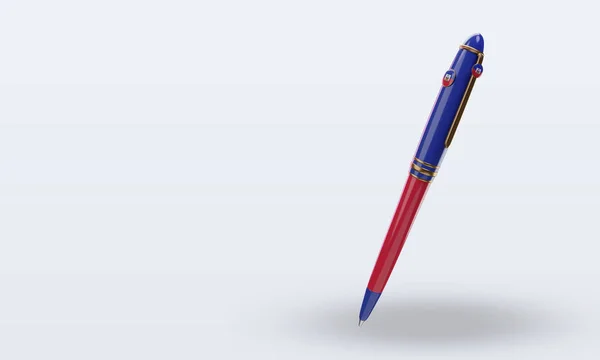 Ballpoint Флаг Гаити Отображающий Правильный Вид — стоковое фото