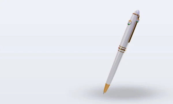 Ballpoint India Flag Rendering Right View — Stock Photo, Image