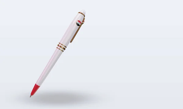 Kugelschreiber Irak Flagge Rendering Linke Ansicht — Stockfoto