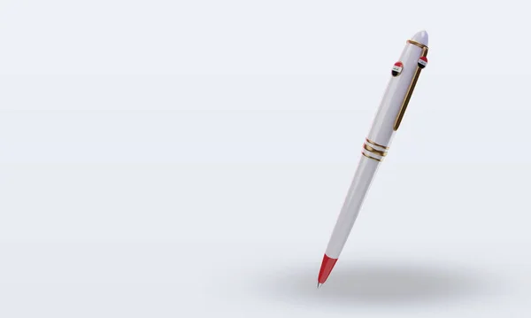 Ballpoint Iraq Flag Rendering Right View — Stock Photo, Image