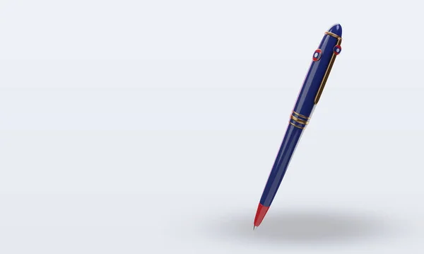 Ballpoint Laos Flag Rendering Right View — Stock Photo, Image