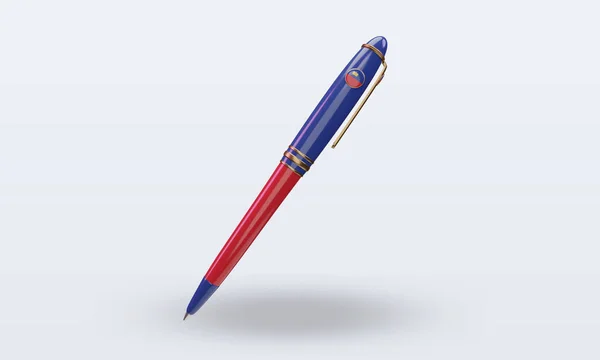 Ballpoint Ліхтенштейн Flag Rendering Front View — стокове фото