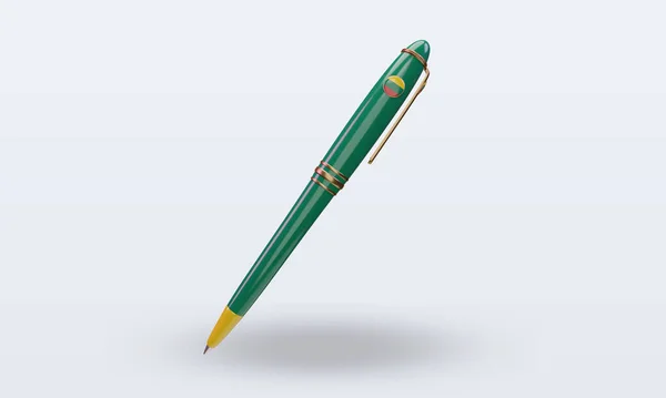 Ballpoint Lithuania Flag Rendering Front View — Stock Photo, Image