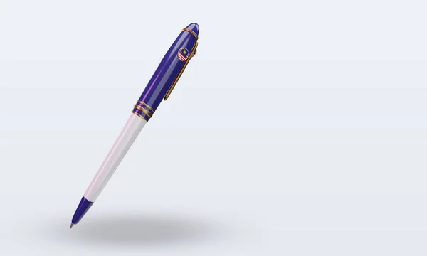 Ballpoint Malaysia Flag Rendering Left View — 스톡 사진