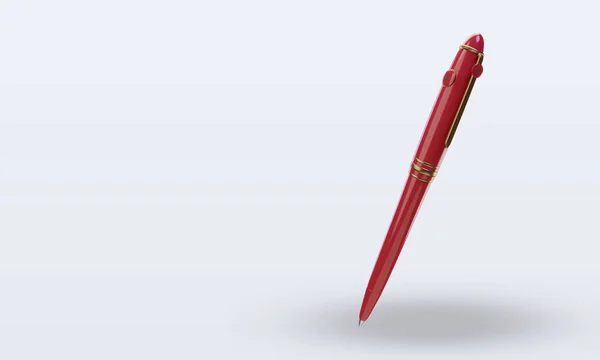 Kugelschreiber Marokko Flagge Rendering Rechte Ansicht — Stockfoto