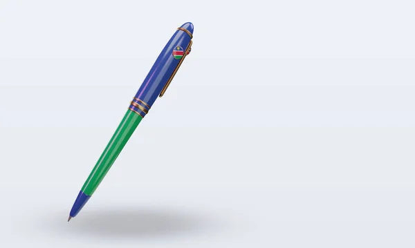 Ballpoint Namibië Vlag Rendering Links Uitzicht — Stockfoto