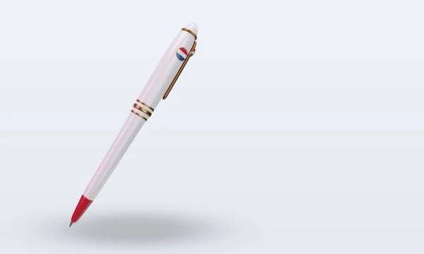 Ballpoint Netherlands Flag Rendering Left View — 스톡 사진