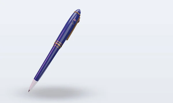 Ballpoint New Zealand Flag Rendering Left View — 스톡 사진