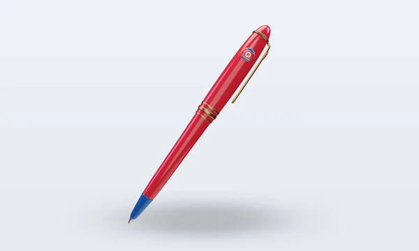 Ballpoint Noord Korea Vlag Rendering Front View — Stockfoto