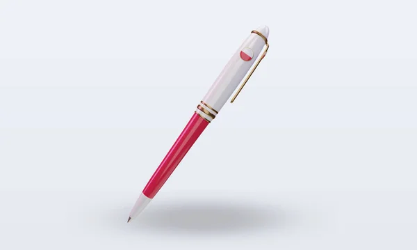 Ballpoint Poland Flag Rendering Front View — Stock Photo, Image