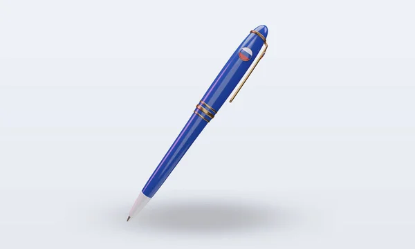 Ballpoint Russian Flag Rendering Front View — стокове фото