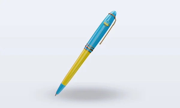 Ballpoint Rwanda Flag Rendering Front View — Stock Photo, Image