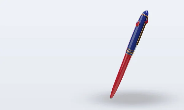 Ballpoint Samoa Flag Rendering Right View — 스톡 사진