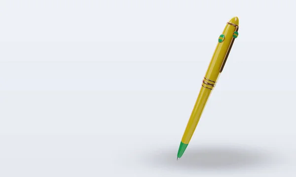 Ballpoint Sao Tome Principe Flag Rendering Right View — 스톡 사진