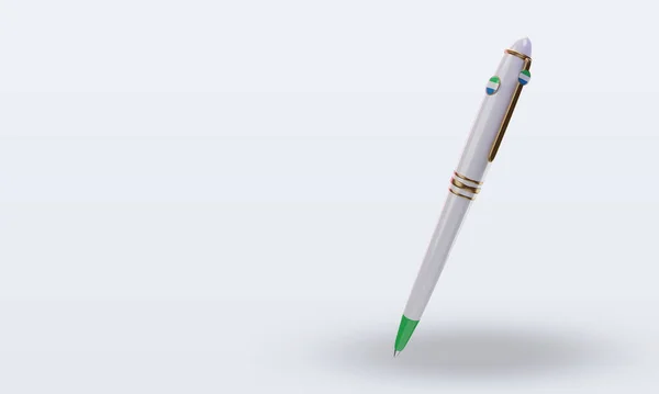 Kugelschreiber Sierra Leone Flagge Rendering Rechte Ansicht — Stockfoto