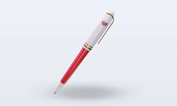 Ballpoint Slowakije Vlag Rendering Vooraanzicht — Stockfoto