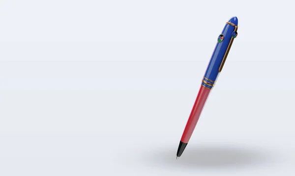 Ballpoint South Sudan Flag Rendering Right View — 图库照片