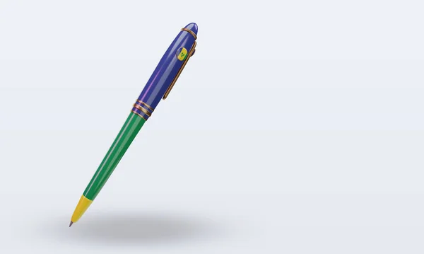 Ballpoint Vincent Grenadines Flag Rendering Left View — стокове фото