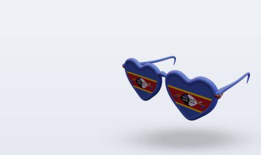 3D güneş gözlüğü Eswatini bayrağını sever.
