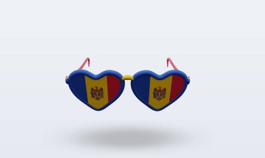 3D güneş gözlüğü Moldova bayrağını seviyor