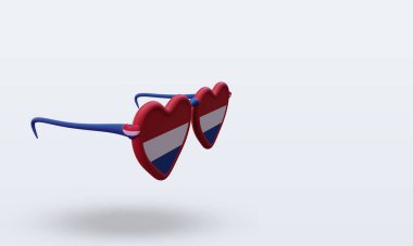 3D güneş gözlüğü Hollanda bayrağını sever.